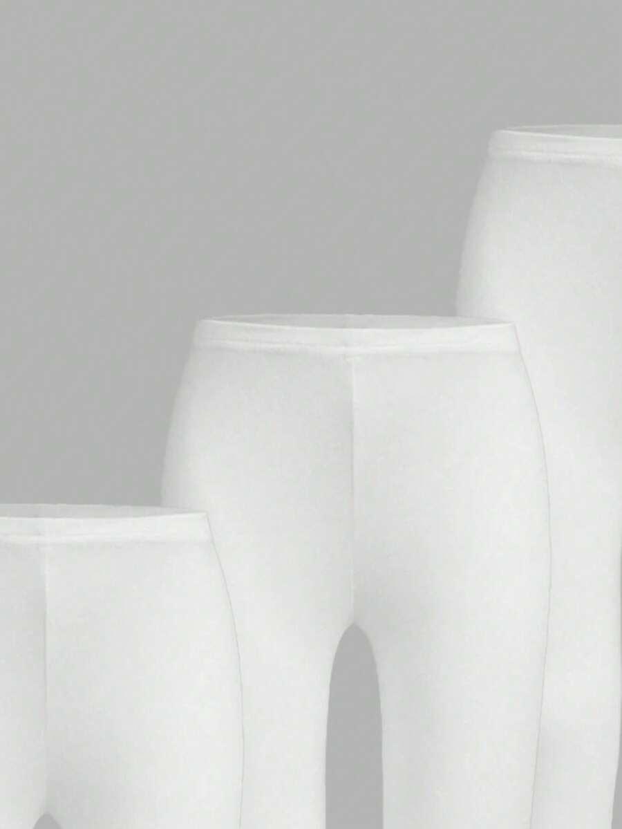 białe legginsy 3 pack