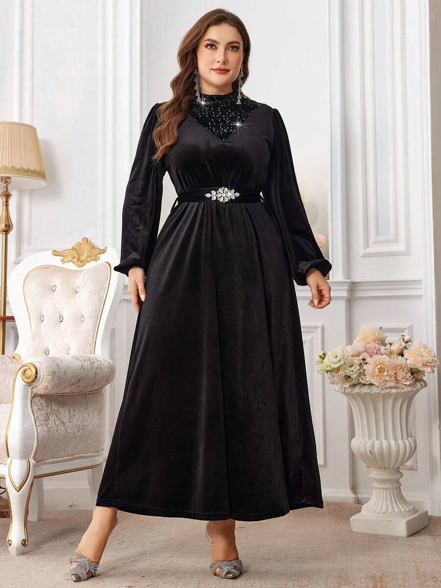 CZARNA MAXI SUKIENKA