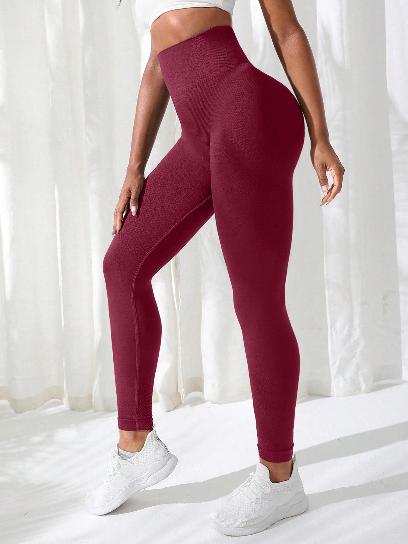 BORDOWE LEGGINSY wysoki stan