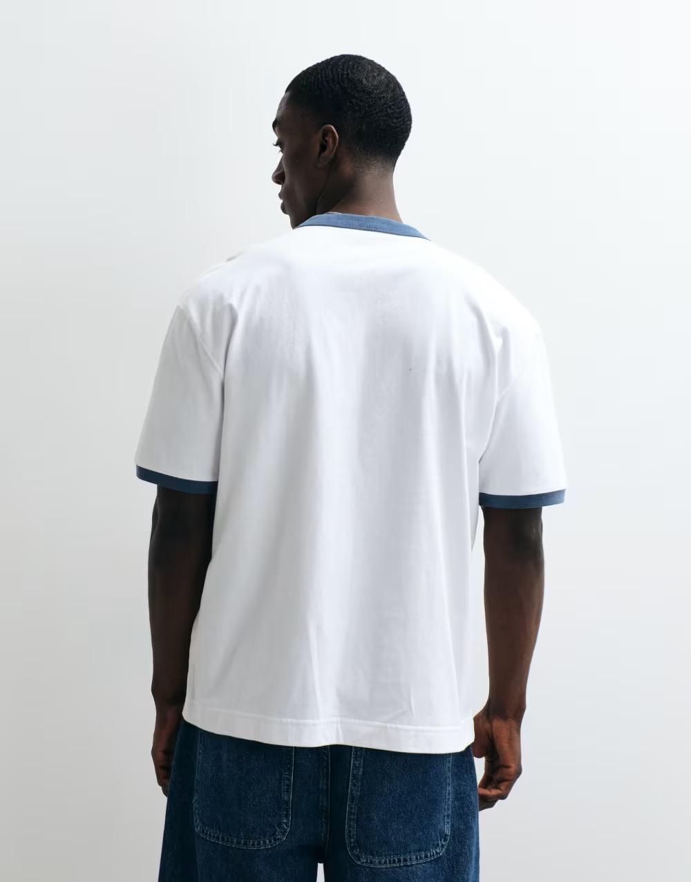 BIAŁY T-SHIRT OKRĄGŁY DEKOLT