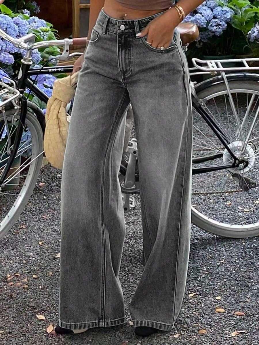 szare spodnie jeans