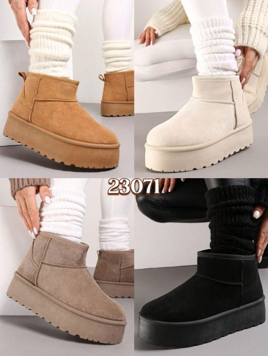 BUTY ZIMOWE BEŻOWE W CASUALOWYM STYLU 