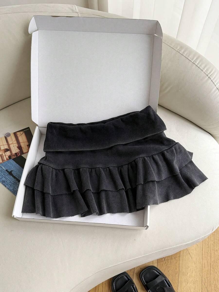 szara mini spódnica 