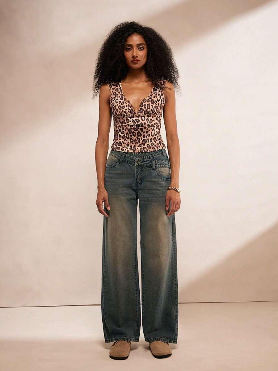 SPODNIE JEANSOWE DAMSKIE 