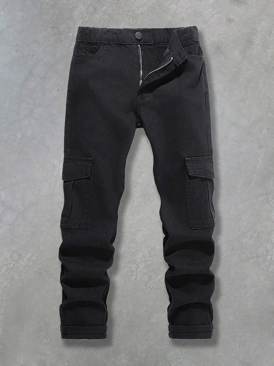 CZARNE SPODNIE JEANS