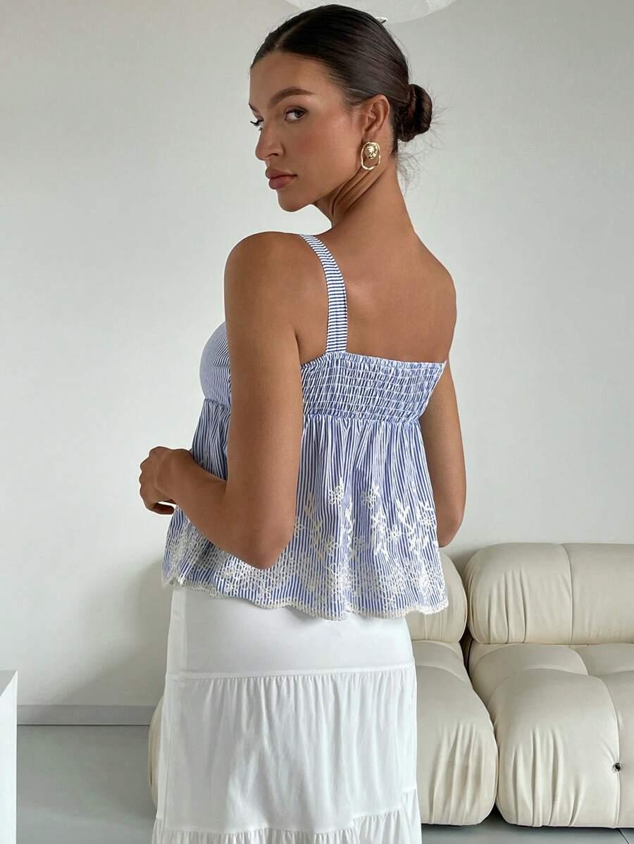 niebieski top print