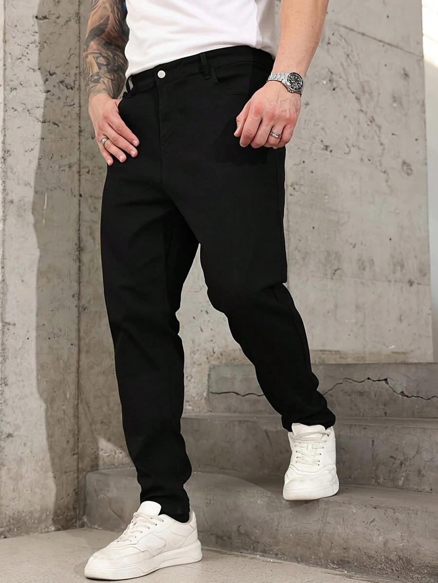 CZARNE SPODNIE JEANS