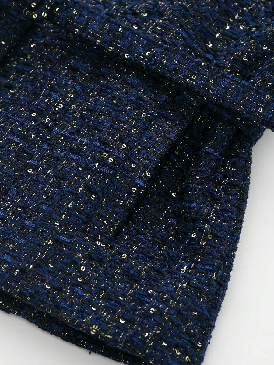 marynarka krótki rękaw tweed