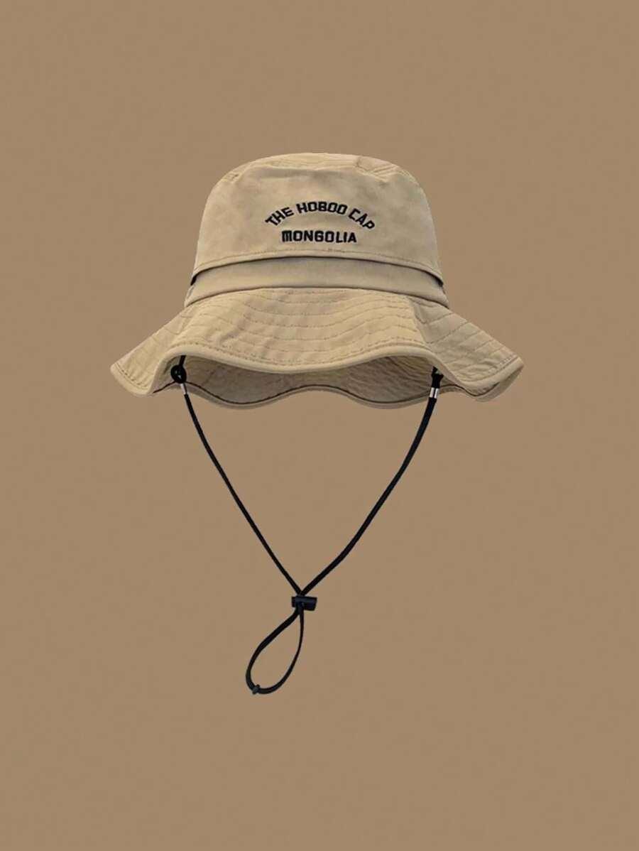 beżowy kapelusz bucket