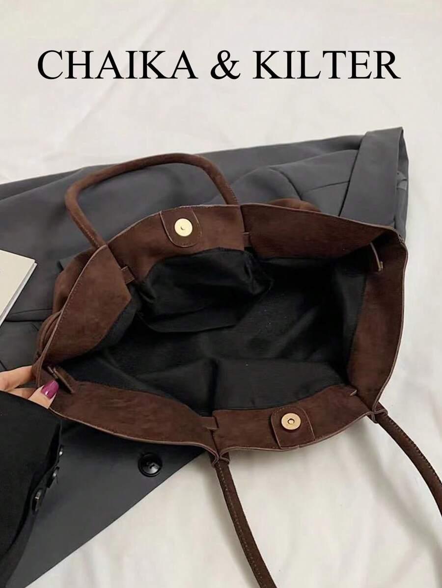 brązowa  TOREBKA SHOPPER