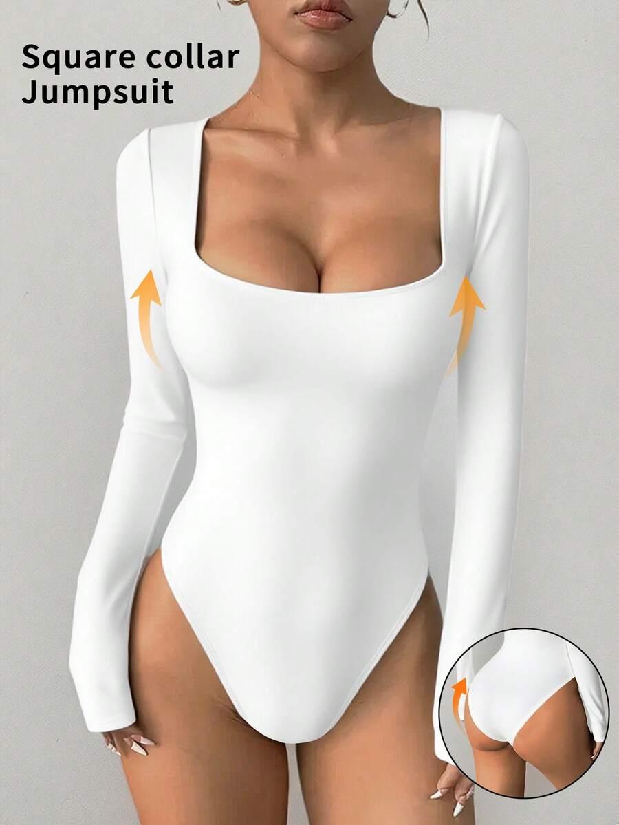 BIAŁE BODY DŁUGI RĘKAW 