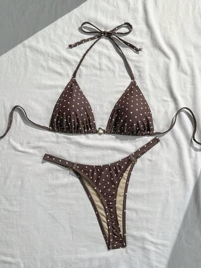 góra od bikini w groszki