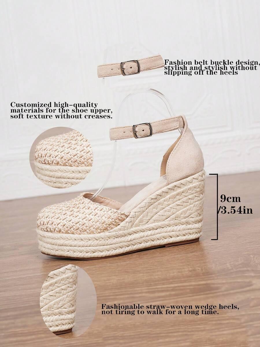 BEŻOWE CZÓŁENKA ESPADRYLE KOTURNY