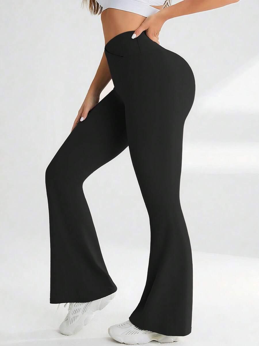 czarne legginsy dzwony