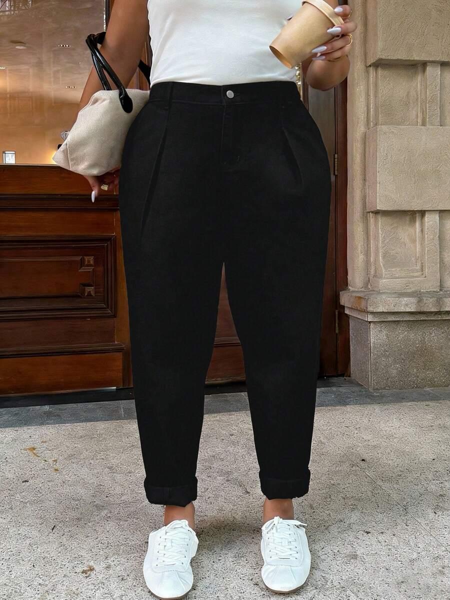CZARNE SPODNIE JEANS