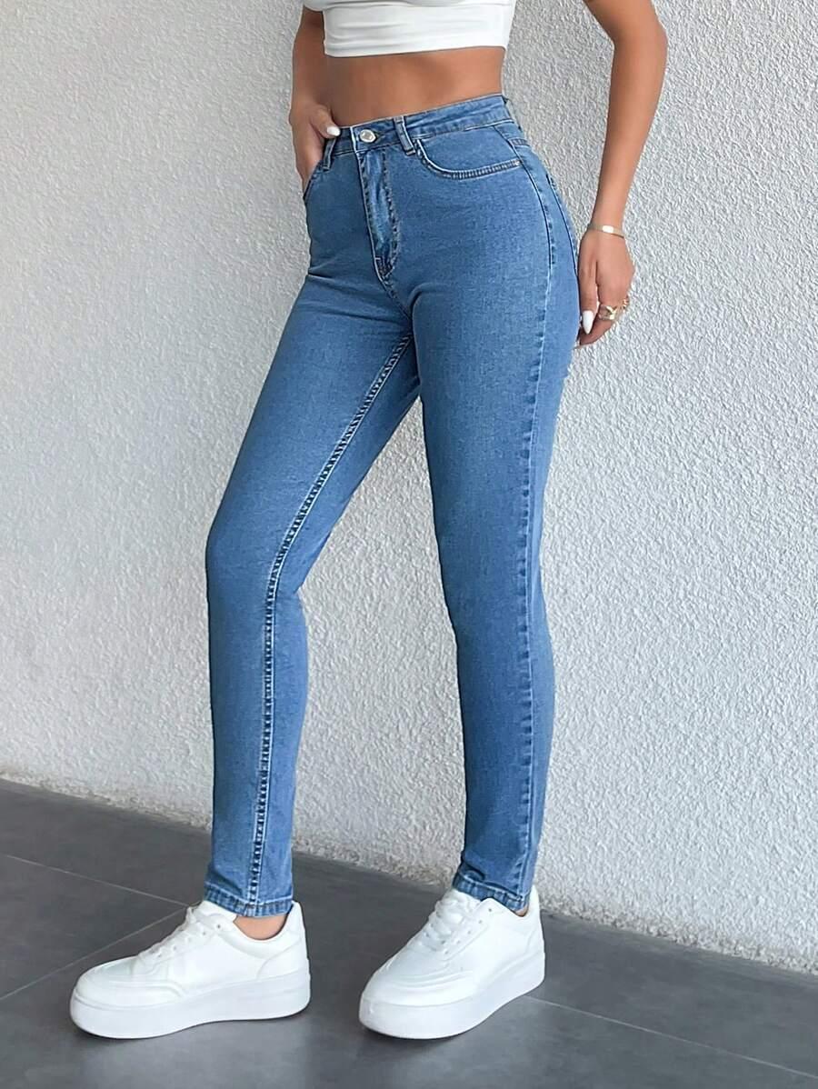 NIEBIESKIE SPODNIE JEANS KIESZENIE