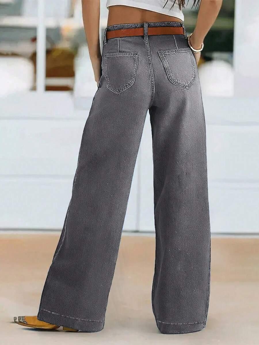 SZARE SPODNIE JEANS 