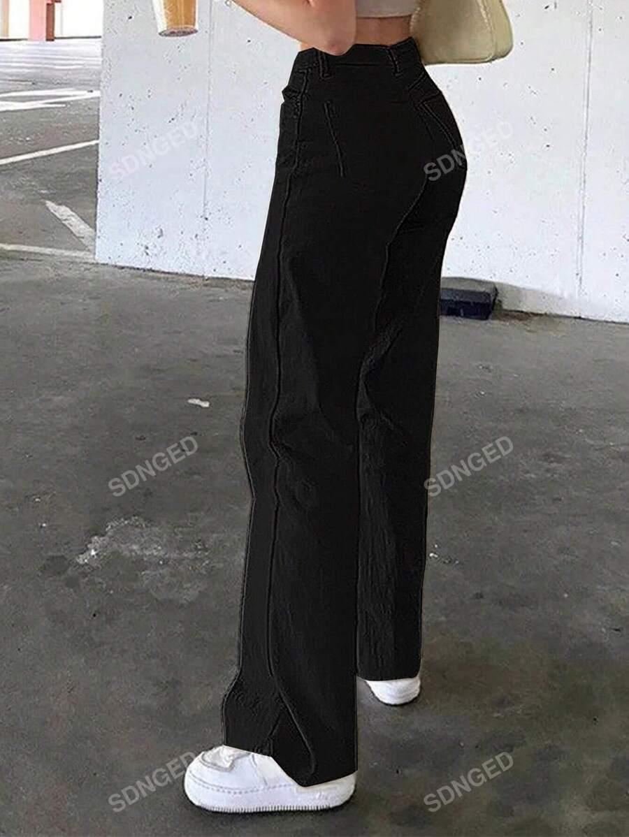 PROSTE SPODNIE JEANS WYSOKI STAN