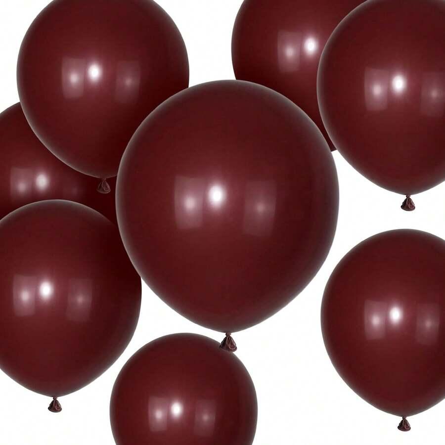 zestaw bordowych balonów 10-pack