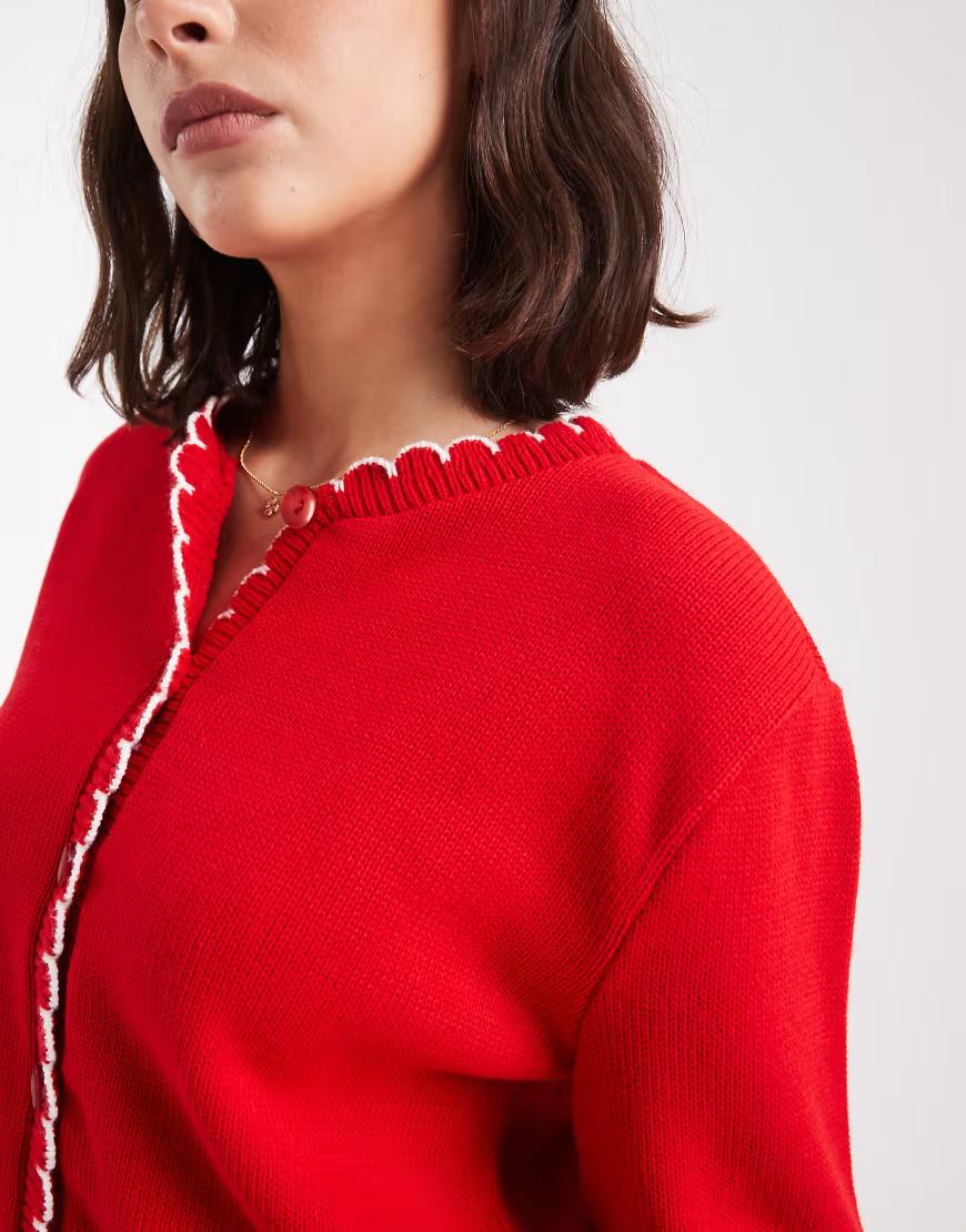ROZPINANY SWETER KONTRAST 