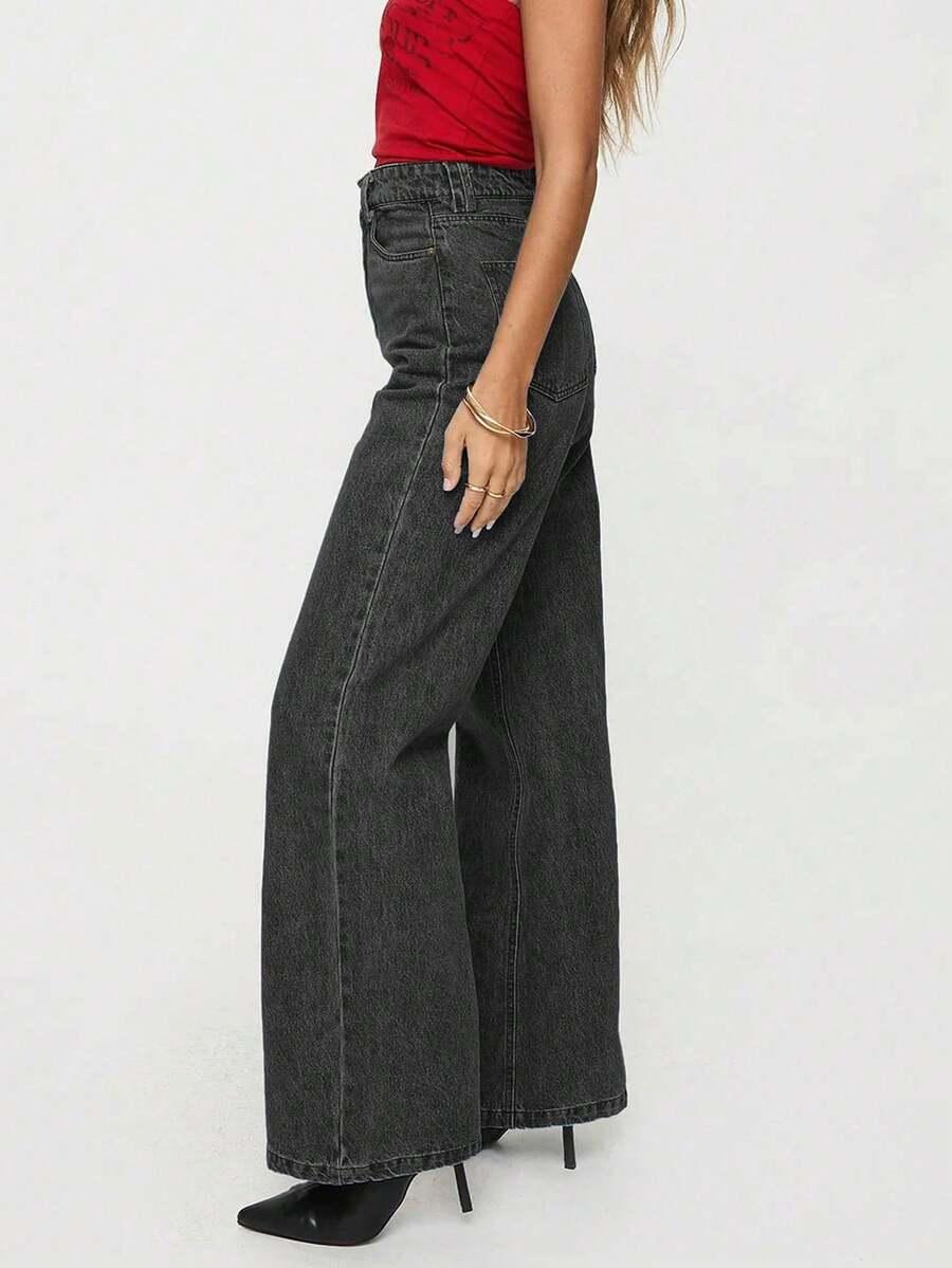 szare spodnie jeans 
