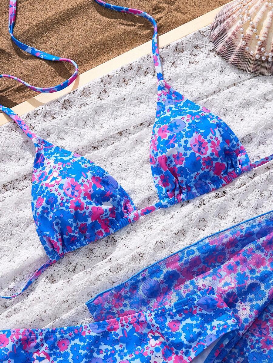 dwuczęściowy strój kąpielowy sarong komplet