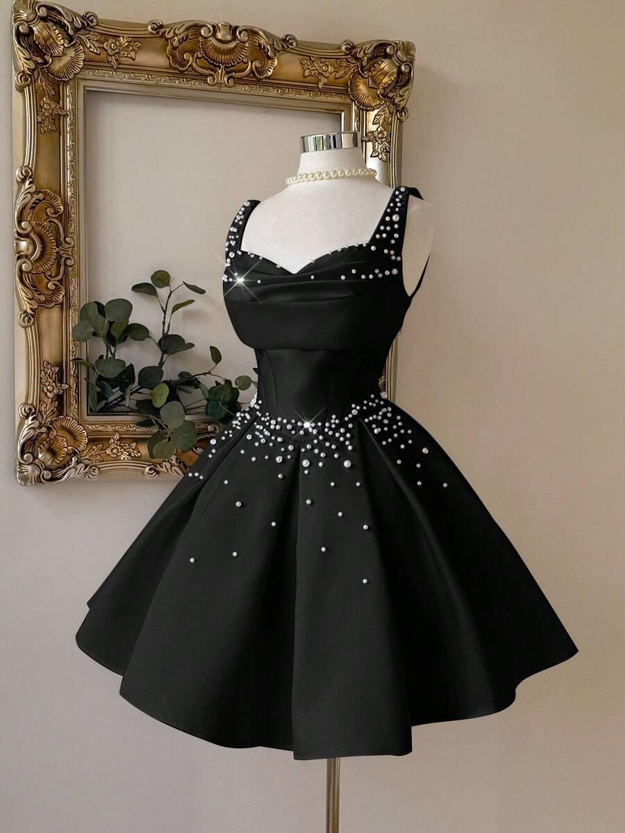 czarna sukienka mini