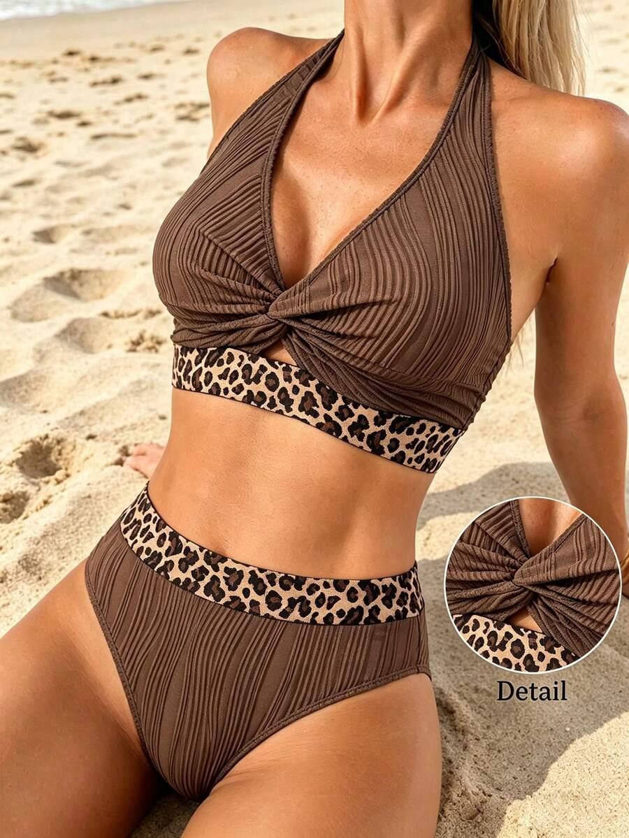 DWUCZĘŚCIOWY STRÓJ KĄPIELOWY ANIMAL PRINT