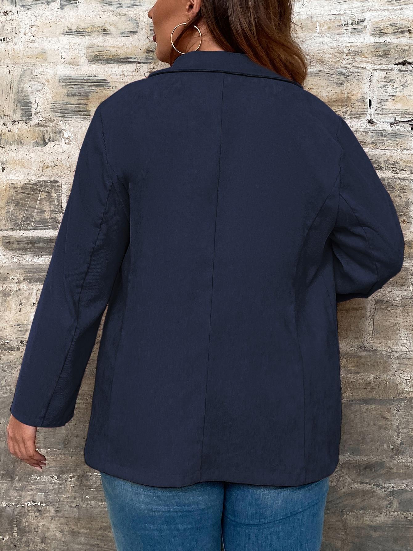 sztruksowa marynarka oversize navy 