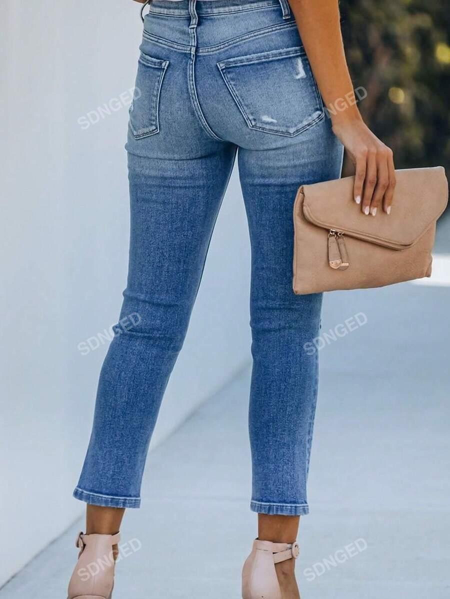 NIEBIESKIE SPODNIE JEANS