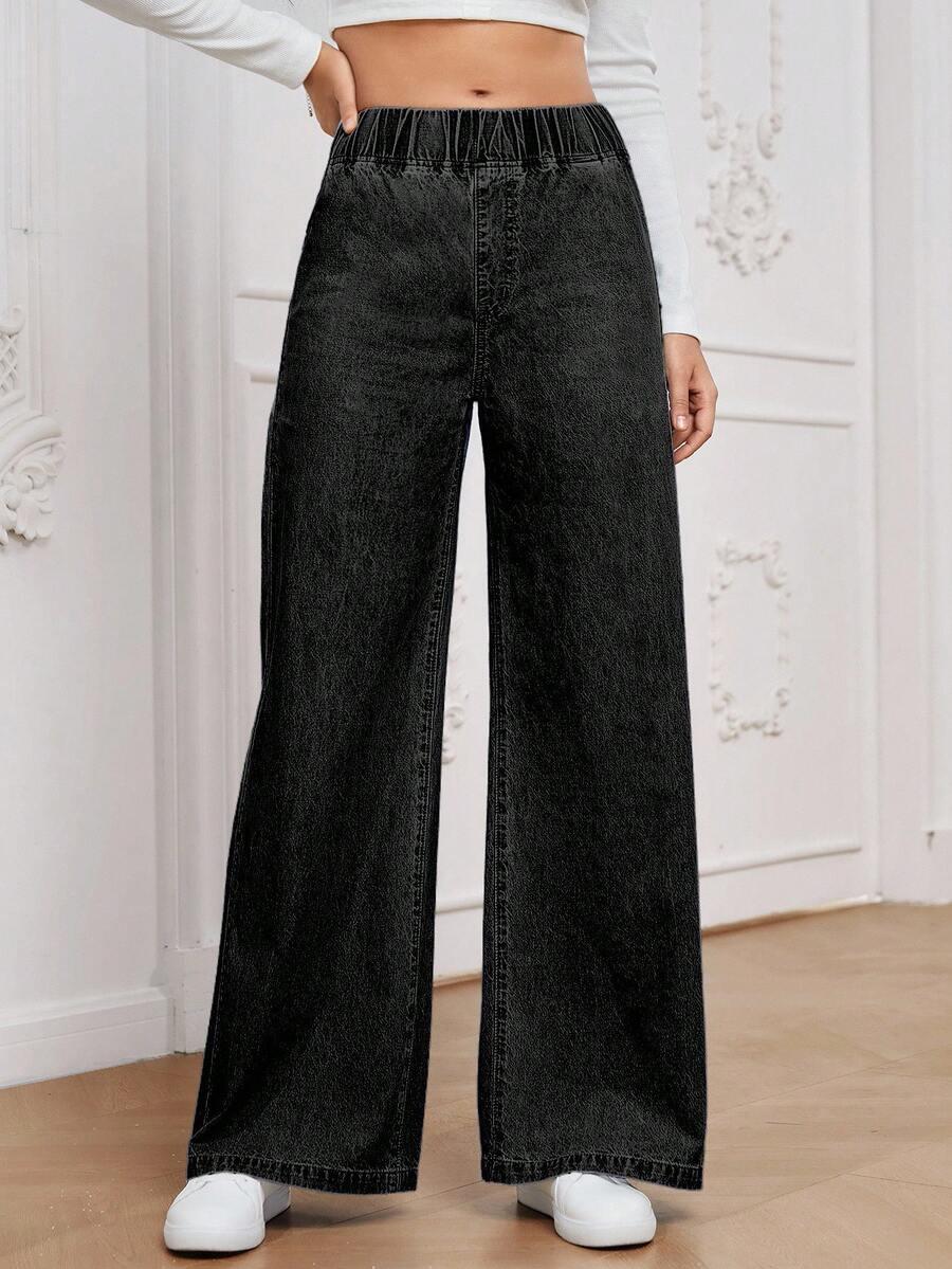 czarne ocieplane spodnie jeans