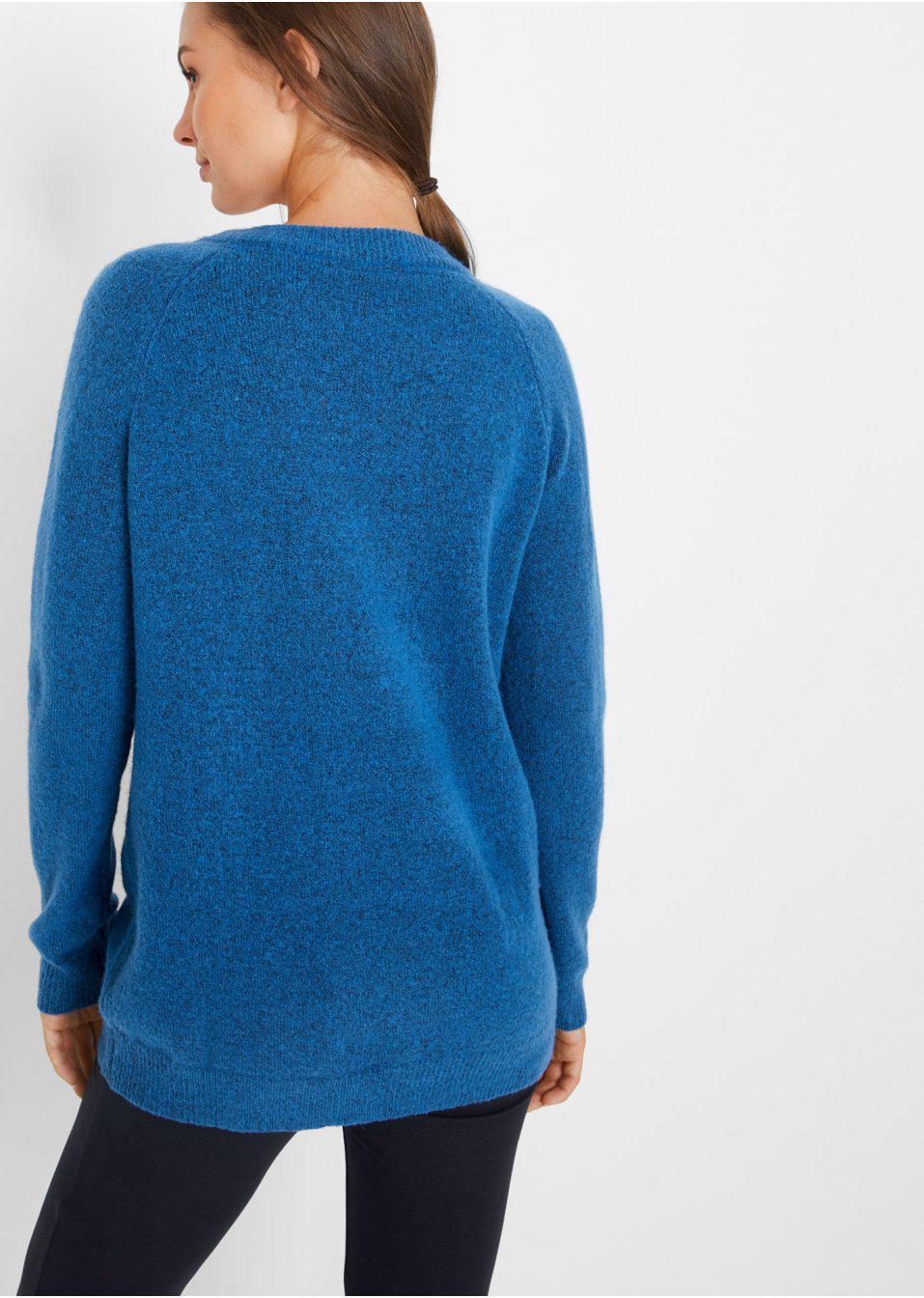 NIEBIESKI SWETER V- NECK