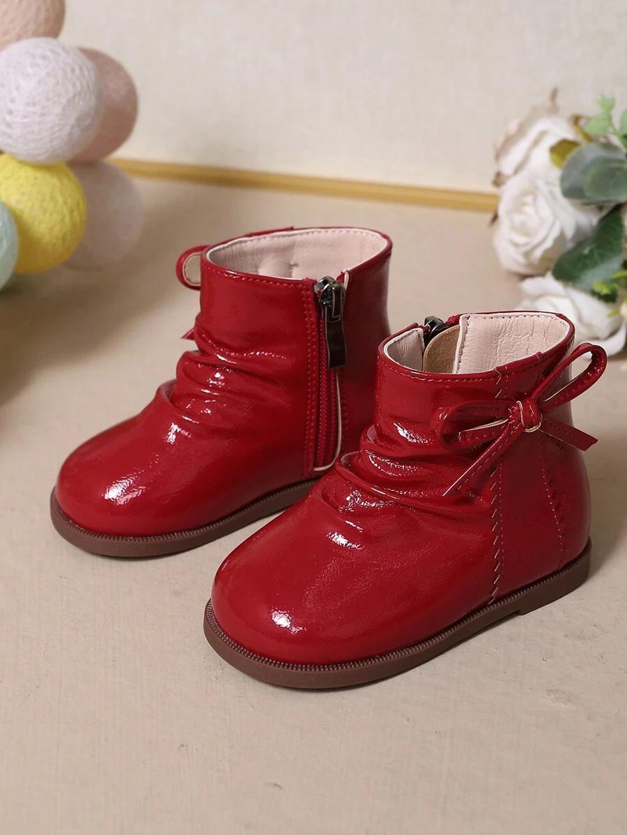 czerwone buty kokarda 