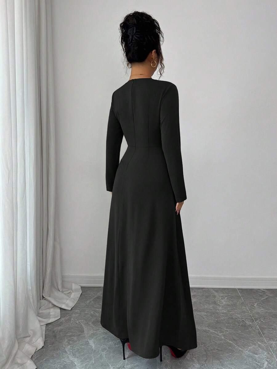 CZARNA SUKIENKA MAXI