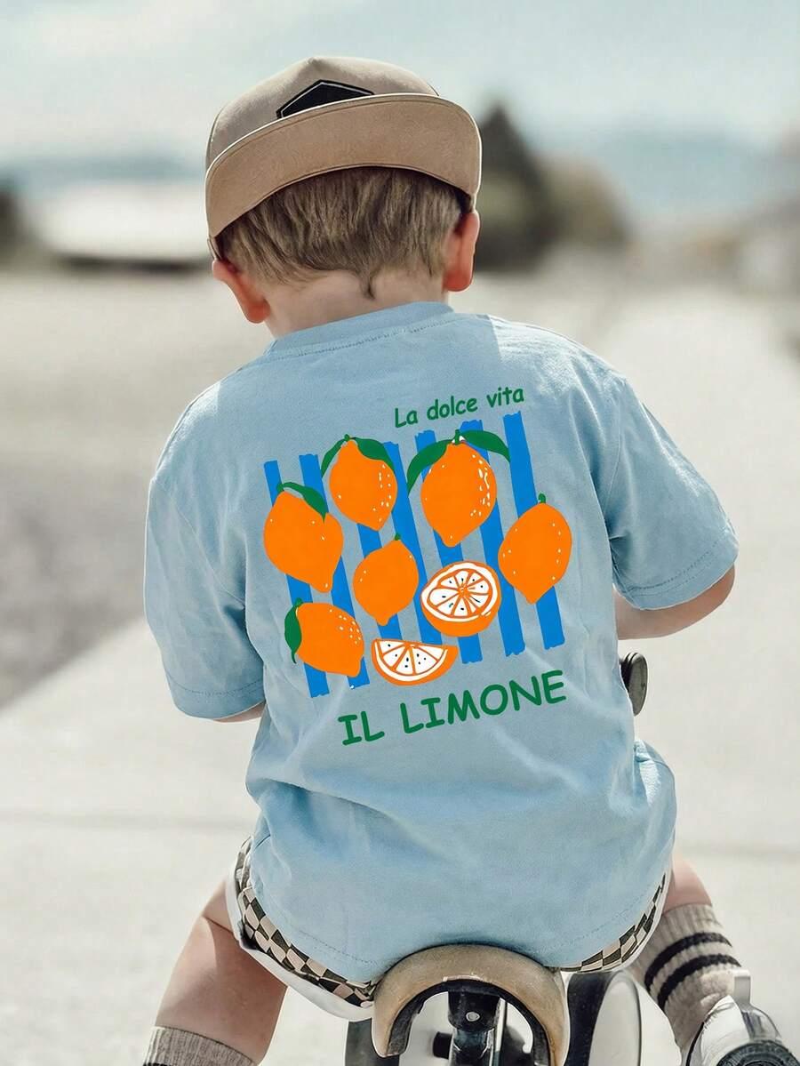 T-SHIRT Z NADRUKIEM NA PLECACH