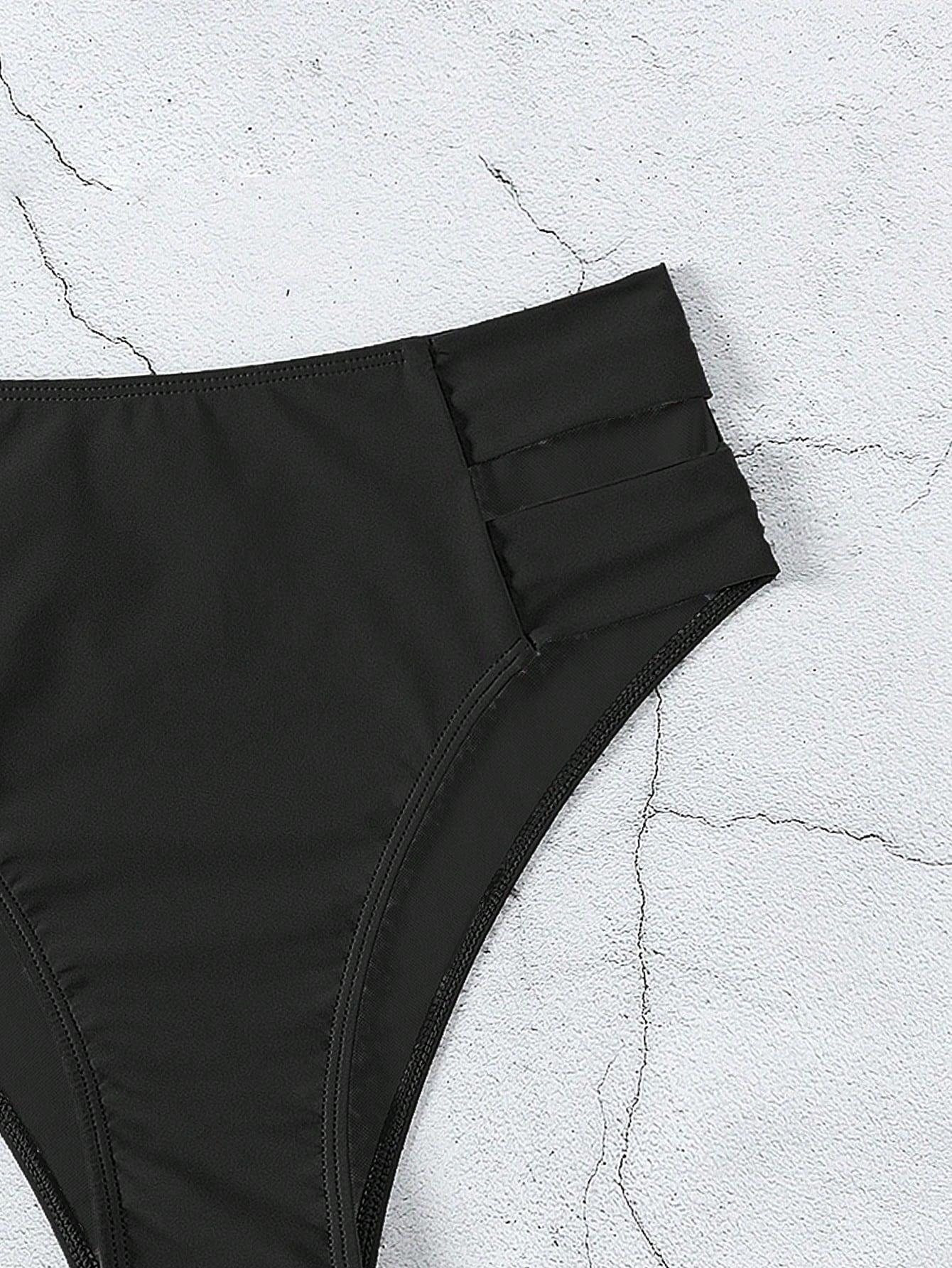 czarny dół od bikini wycięcie