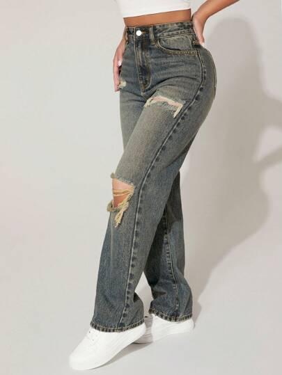 NIEBIESKIE SPODNIE JEANS