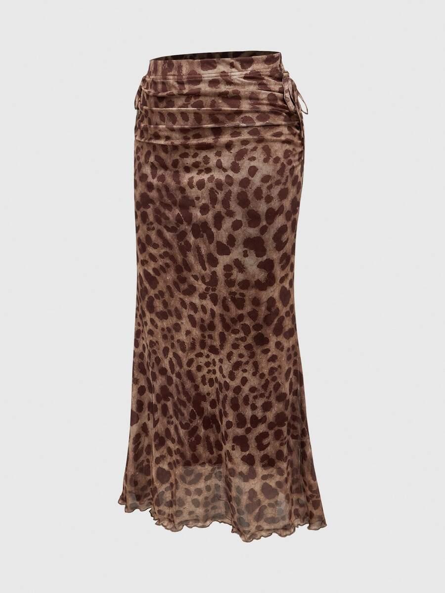 maxi spódnica leopard print
