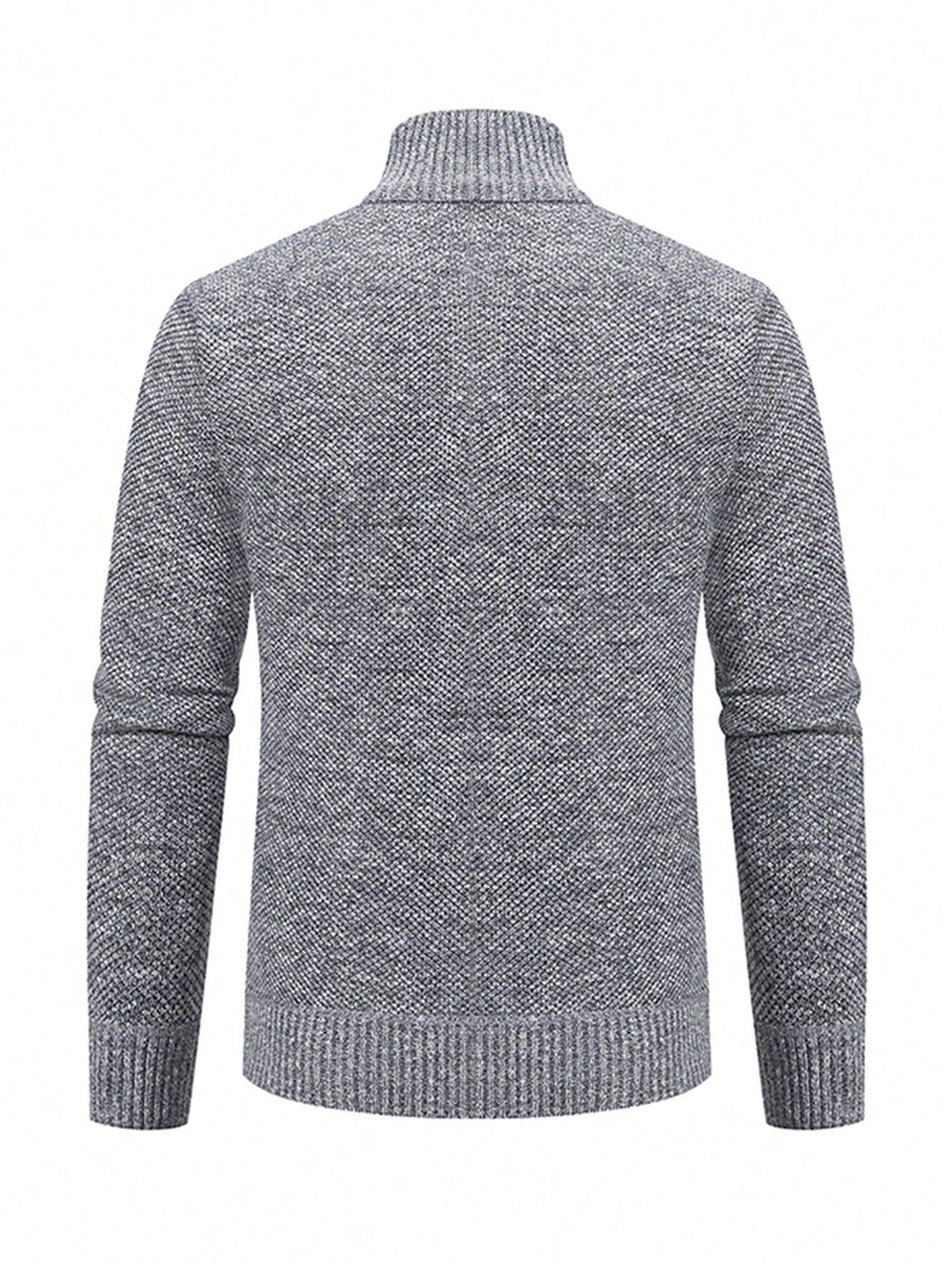 SZARY ROZPINANY SWETER CASUAL