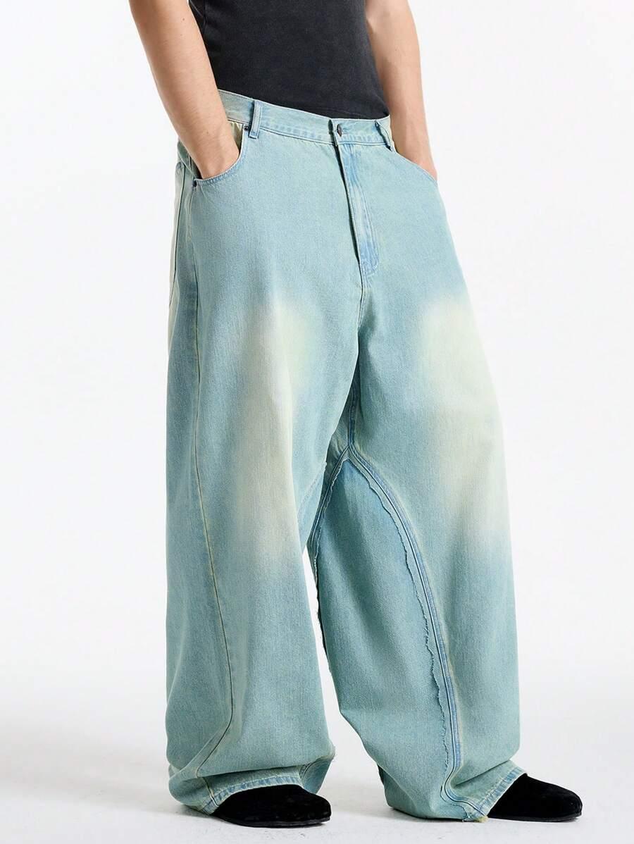 szerokie spodnie jeans