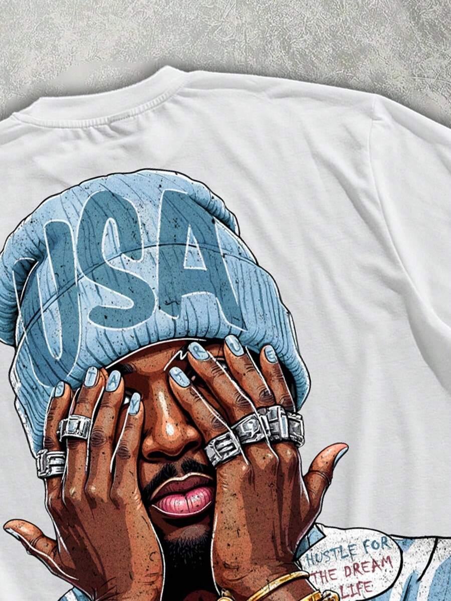 BIAŁY T-SHIRT WZÓR