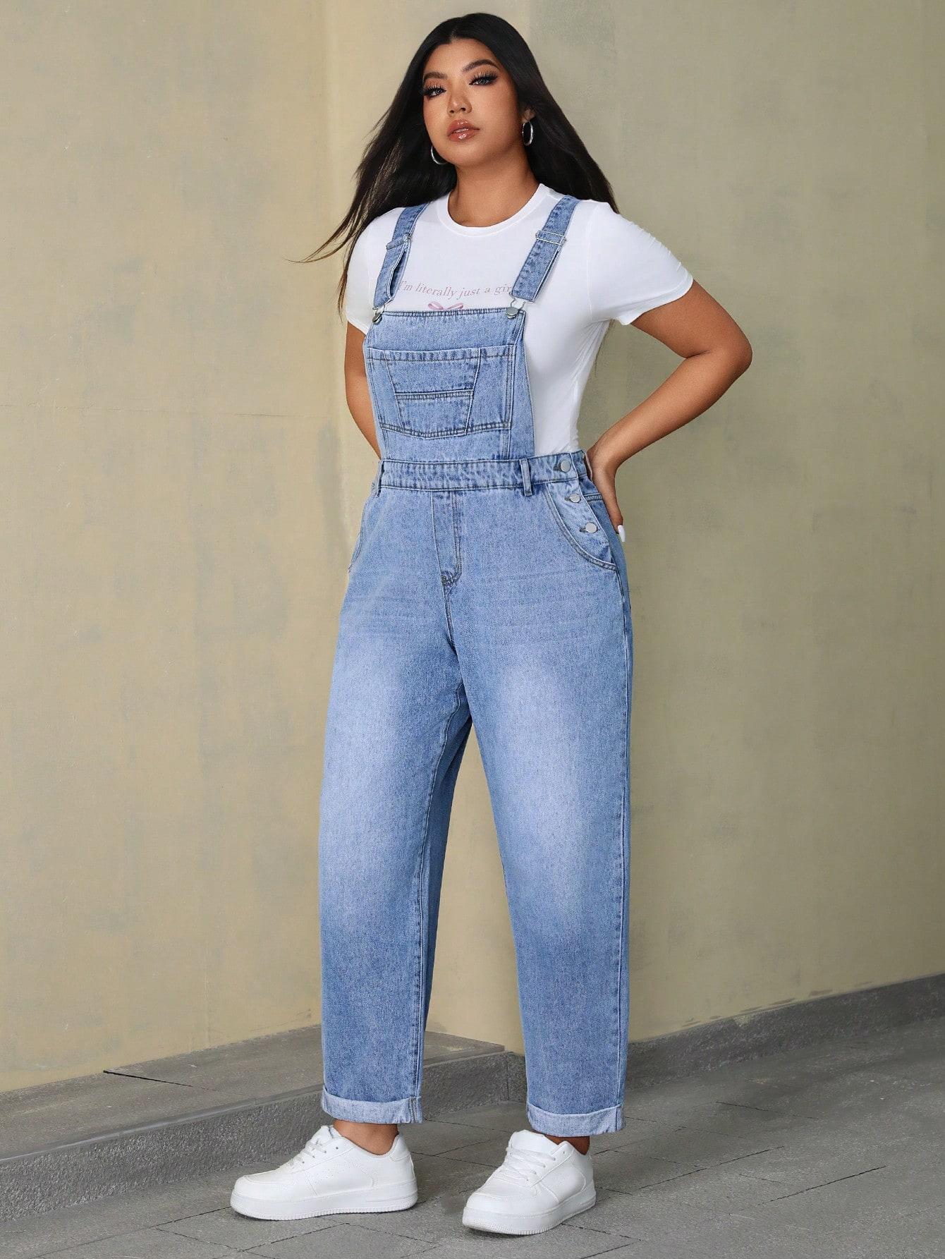 NIEBIESKI KOMBINEZON JEANS