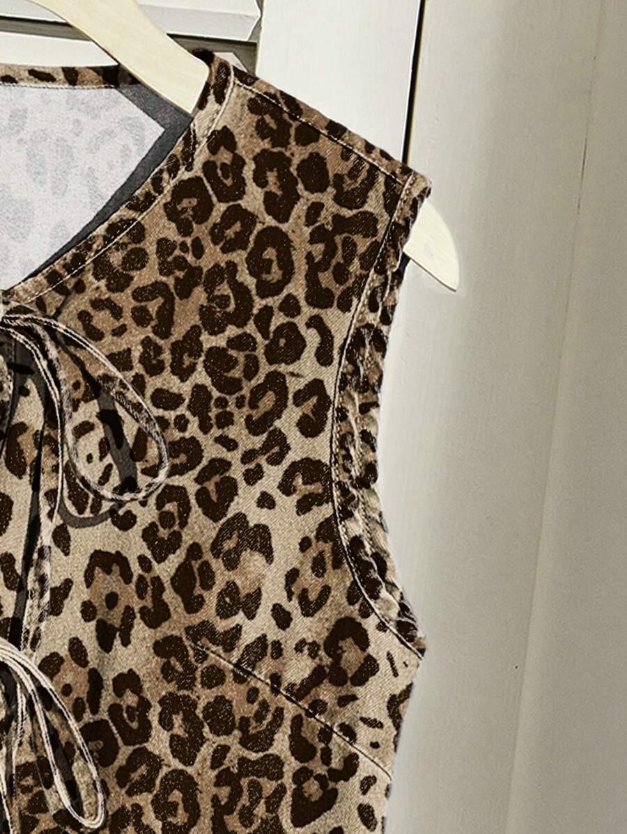WIĄZANY TOP ANIMAL PRINT 
