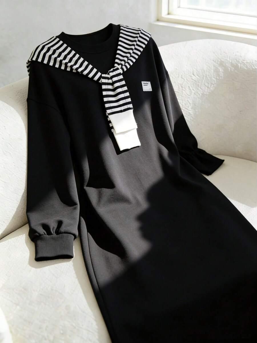 dresowa sukienka maxi
