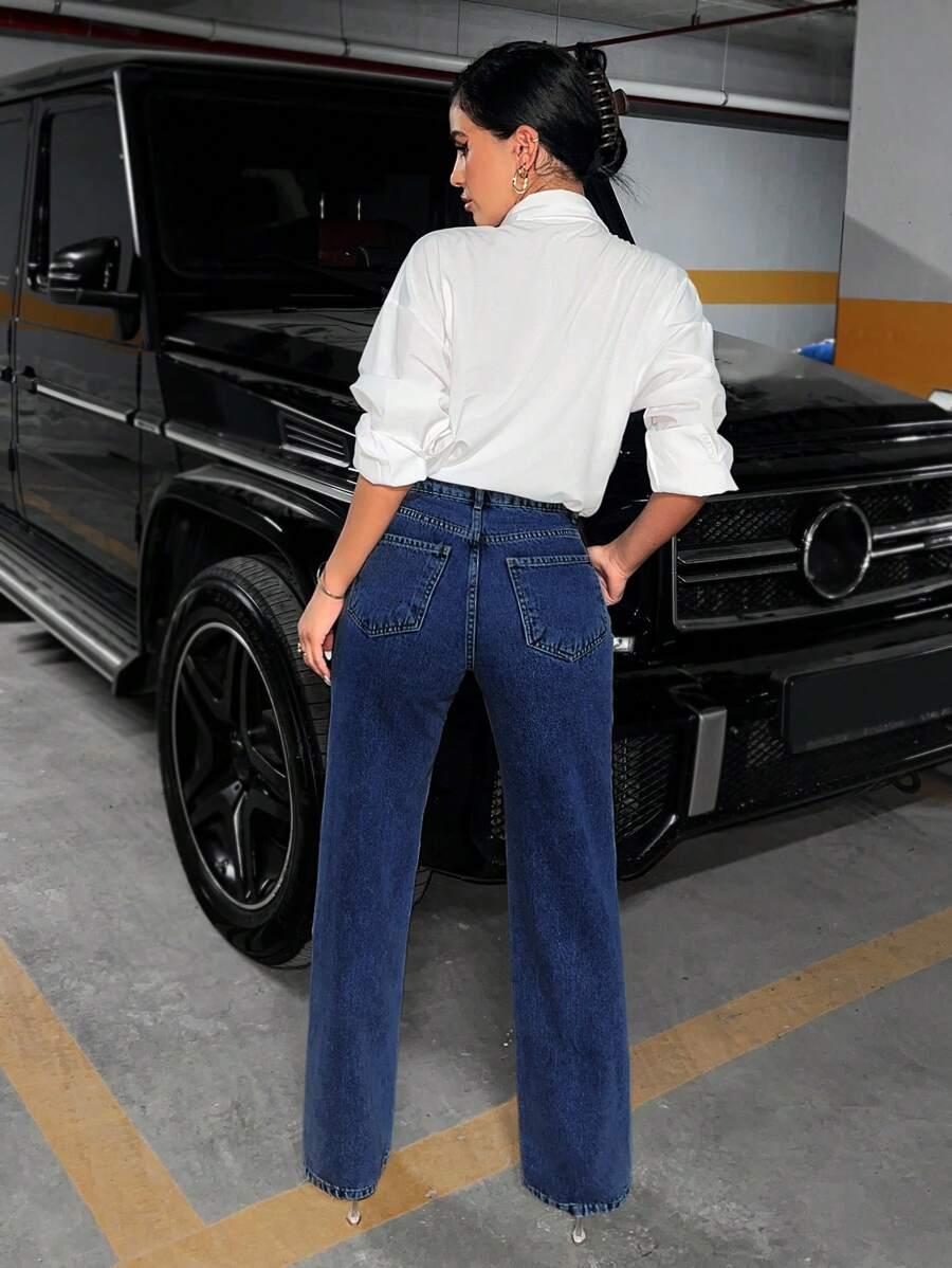NIEBIESKIE SPODNIE JEANS