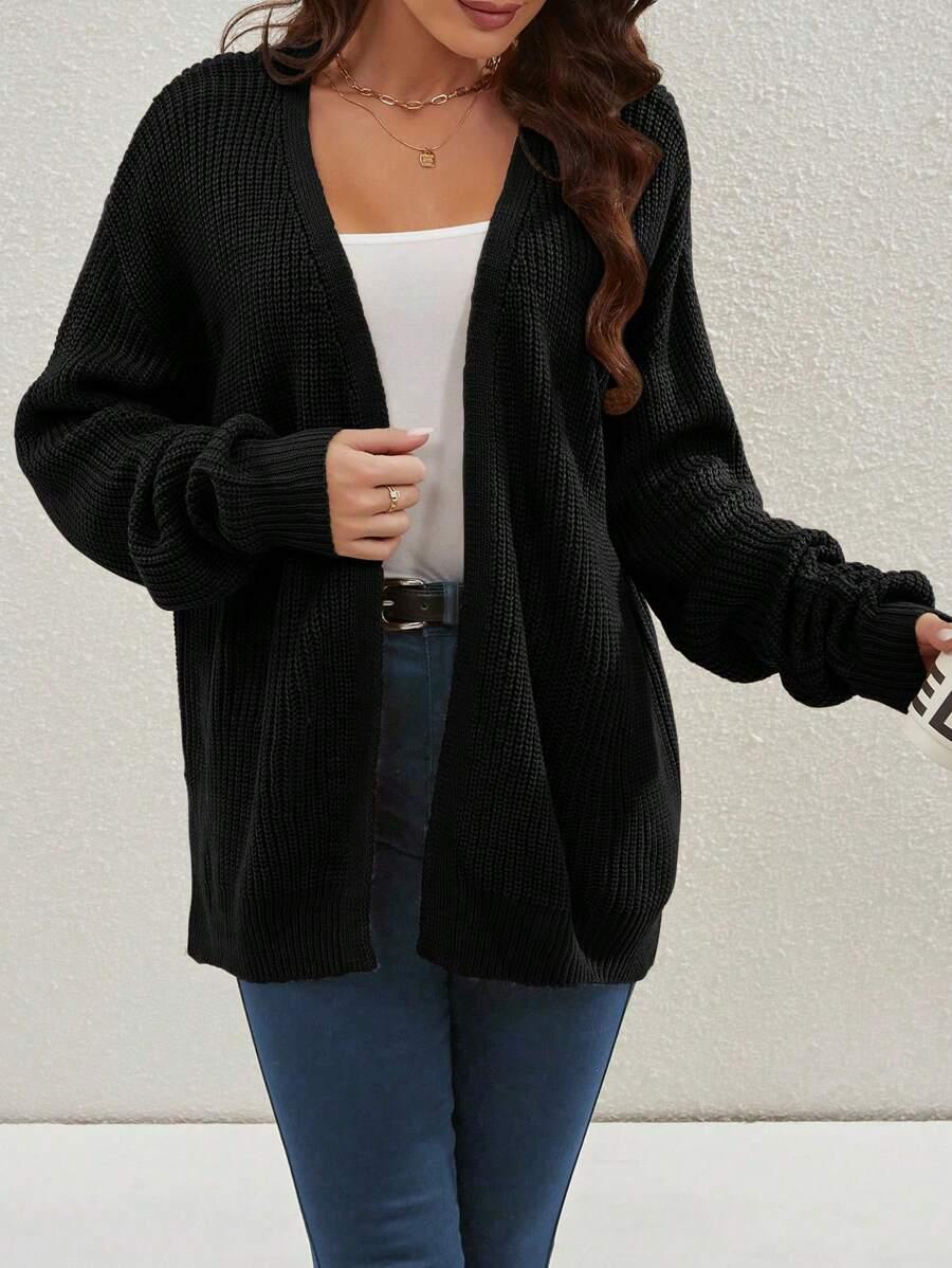 CZARNY SWETER KARDIGAN