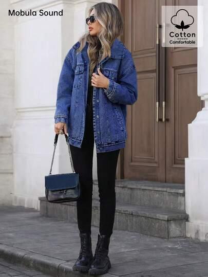 niebieska kurtka jeans 