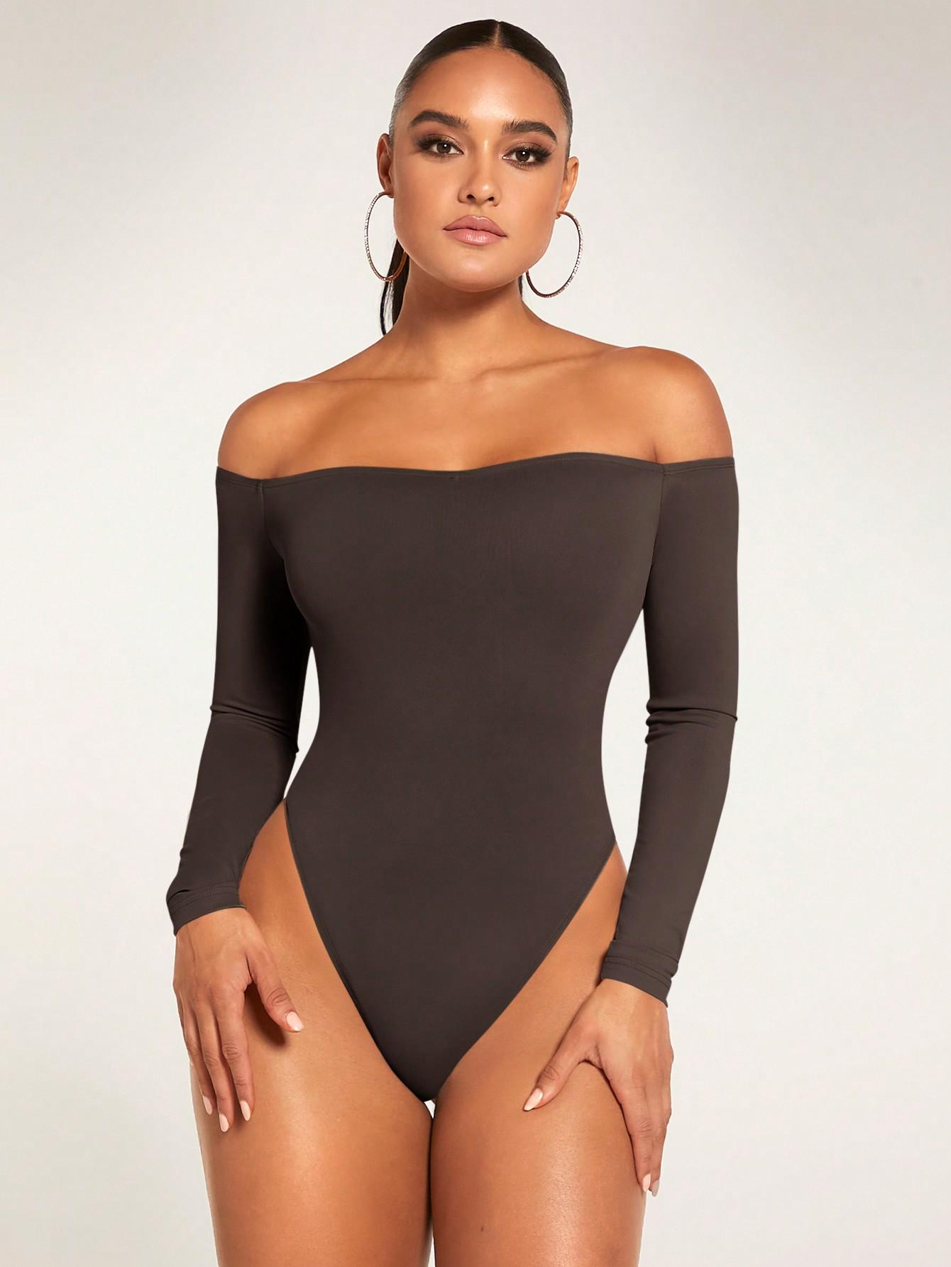 BRĄZOWE BODY ODKRYTE RAMIONA 