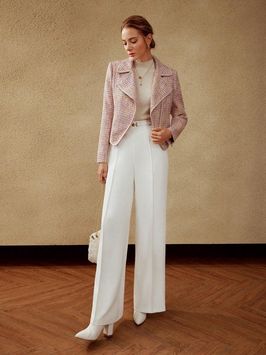 ELEGANCKIE BIAŁE SPODNIE 