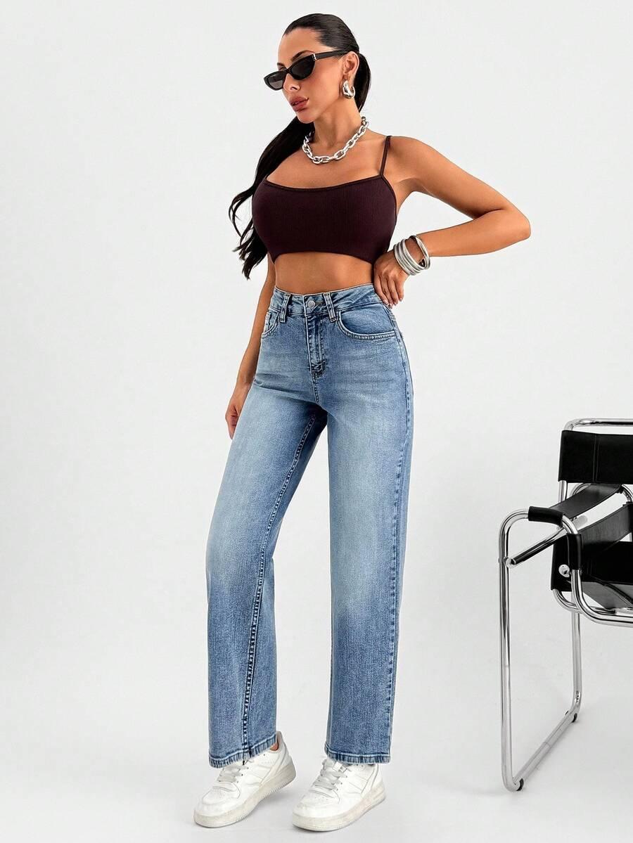 spodnie proste nogawki jeans